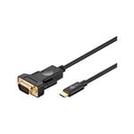 Goobay 79293 Câble Adaptateur USB-C VGA 1 080 p 60 Hz, 1, 80 m, Noir, 1.80m Longueur