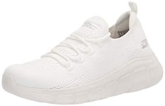 Skechers Femme Bobs B Flex Color Connect Sneaker, White, 35.5 EU