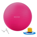 BalanceFrom Anti-Burst and Slip Resistant Exercise Ball Yoga Ball Fitness Ball Birthing Ball with Quick Pump, 2,000-Pound Capacity (38-45cm, S, Pink)