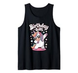 Cute Birthday Party For Dabbing Unicorn And Birthday Girl Tank Top