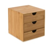 OSCO Bamboo 3 Drawer Chest | Small Item Storage | Stackable | Lego Container | M