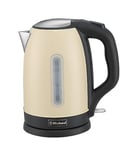 Belaco Electric Kettle, Stainless Steel Housing 1.7L Fast Boil Cordless 360° Rotation Removable Water Filter 1800-2200W Auto Shut-Off & Boil-Dry Protection Cream