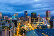 Vancouver BC Cityscape at Twilight