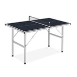 Relaxdays Kit Pratique pour Jouer au ping-Pong, Table Pliable, avec Filet, 72 x 75 x 125 cm, intérieur, Noir