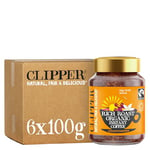 Clipper Rich Roast Organic Instant Coffee | 6 x 100g Jars | Bulk Buy for Home & Catering | Sustainable Fairtrade Coffee by Clipper Teas | Ethically Sourced