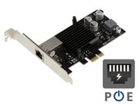 Pcie 1x Gigabit Ethernet - Power Over Ethernet PoE+ 30w - Intel Wg I210