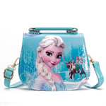 Frozen Messenger Bag Pu Plånbok Cartoon Barn Flicka Present Blå