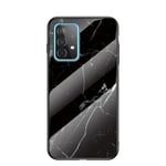 Skal i Härdat Glas för Samsung Galaxy A52 4G/5G & A52s 5G - Black Marble