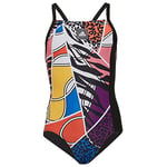 Adidas HC9635 RICH MNISI SUIT Swimsuit Girl's black/true orange/white 1112