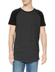 Urban Classics Men's Shaped Raglan Long Tee T Shirt, Cha/Blk, XXL UK