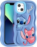 Koecya for iPhone 14 Case 6.1" Cute Cartoon 3D Character Funny Girly Cases for Girls Boys Women Teens Kawaii Unique Fun Cool Silicone Soft Aesthetic Cover for Apple i Phone 14, Stit