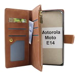 XL Motorola Moto E14 Lyx Plånboksfodral (Brun)