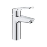 GROHE eurosmart mitigeur lavabo à poser taille m avec levier ouvert en métal chromé