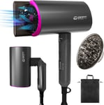 Travel Hairdryer UK Hair Dryers Women Men 2200W Powerful Foldable Portable Hair