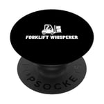 Chariot élévateur Whisperer Rétro Vintage Drôle Chariot élévateur Opérateur PopSockets PopGrip Adhésif