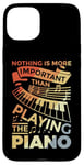 Coque pour iPhone 15 Plus Clavier de piano Motivation Design pour Pianiste