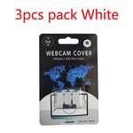 Couverture de WebCam rectangulaire Ultra-mince,autocollant de confidentialité pour IPhone Macbook iPad - Type 3pcs pack White