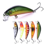 5-pack fiskedrag wobbler multifärg