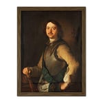 Artery8 Peter The Great Tsar Of Russia Portrait Painting Artwork Framed Wall Art Print 18X24 Inch