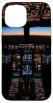 Coque pour iPhone 15 Avion Cockpit Vol Esthétique Night Instruments Pilote