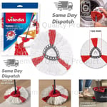 Vileda Turbo 2in1 EasyWring&Clean mop replacement heads, microfiber mop heads UK