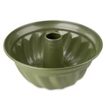 Zenker Fluted Baking Mould 25cm, Ring Cake Tin, Green Vision Series, ECO, Resource Friendly & Climate Neutral Baking for Delicious Festive Cake, 25x11.25cm