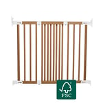 BabyDan Flexi Fit Grille de Protection pour escalier en Bois certifié TÜV/GS 69-106,5 cm Couleur : Naturel/Blanc