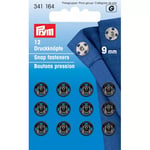 Prym Sew-on Snap Fasteners, 9mm, Pack of 12, Black