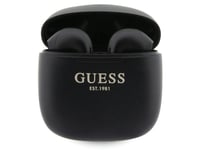 Guess Gutwst26psk Tws Bluetooth-Hodetelefoner + Dockingstasjon Svart/Svart Classic Est-Logo