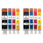 8 Printer Ink Cartridges (Set) to replace HP 920 (HP920XL) non-OEM / Compatible