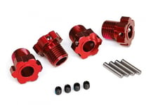 Traxxas E-Revo 2.0/ Maxx Splined Wheel Hubs 17mm (Red Anodized) TRX8654R