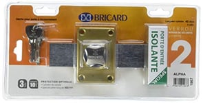 Bricard 1967 Verrou Alpha à bouton Cylindre 45 mm ø 22 mm Doré