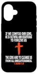 Coque pour iPhone 16 1 Jean 1:9 Écriture des versets bibliques