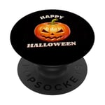 Patch effrayant citrouille maléfique citrouille effrayante Halloween 22 PopSockets PopGrip Adhésif