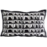 Kare Design Cut Pile Housse Amovible avec Fermeture éclair et Rembourrage Noir/Blanc Coussin décoratif, Accessoire pour la Maison, Aspect Velours, 50 x 30 cm (H x l)