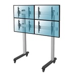 Pied TV Kimex Support 4 écrans TV 45"-55", H 240 cm