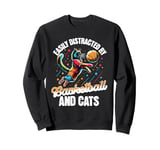 Love Cats and Basketball - Easily Distracted Sweatshirt