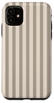 Coque pour iPhone 11 Joli motif rayé neutre beige clair lignes verticales