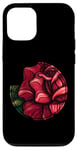 Coque pour iPhone 14 Rose rouge gothique, floral rouge et noir