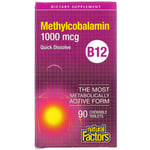 Vitamin B12 Methylcobalamin Chewable Tablets Natural Factors 90