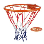 Basketkorg för barn inomhus och utomhus - 32 cm diameter orange förstärkt stativ