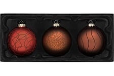 WeRChristmas Boules de Noël Traditionnelles en Verre, cuivre, 11 cm