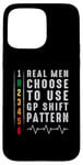 iPhone 15 Pro Max Real Men Use RACE Shift Pattern Tee - Motorcycle Gear Shift Case