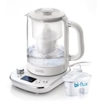 Water Filter Kettle, 1L, 7 Temp Settings with Warm Function, White, LAICA