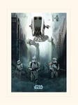 Pyramid International Star Wars Rogue One (Stormtrooper Patrol) -Mounted Print Memorabilia Paper, Multi-Colour, 30 x 40 x 1.3 cm