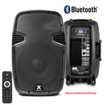 Bluetooth Active PA Speaker System USB MP3 12" Woofer 600W Vonyx DJ Disco Party