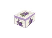 Boite de Rangement avec Couvercle, Boite en carton, Rangement Vetement, Meuble de Rangement Chambre, Bureau, Panier de Rangement, Organisateur Tiroir, Boite Cadeau, 25x35x17,5 cm SMALL VIOLETTES 2