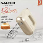 Salter Bakes Hand Mixer Electric Whisk 5 Speeds Eject Function Easy Attachments