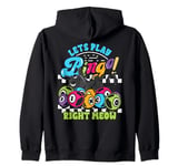 Bingo Player Cat Lover Lets Play Bingo Right Meow Gambling Zip Hoodie