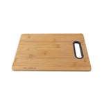 FLORINA Planche à Découper en Bambou (23,5 x 30,5 cm) I Planche en Bois avec Poignée en Silicone TITOLARE I Antibactérienne I Planche à Découper pour le Fromage, la Viande, les Fruits, les Légumes